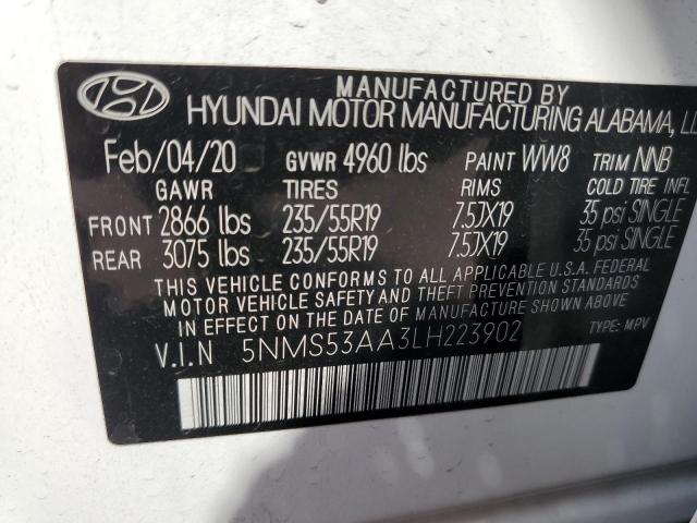 5NMS53AA3LH223902 Hyundai Santa Fe L 13