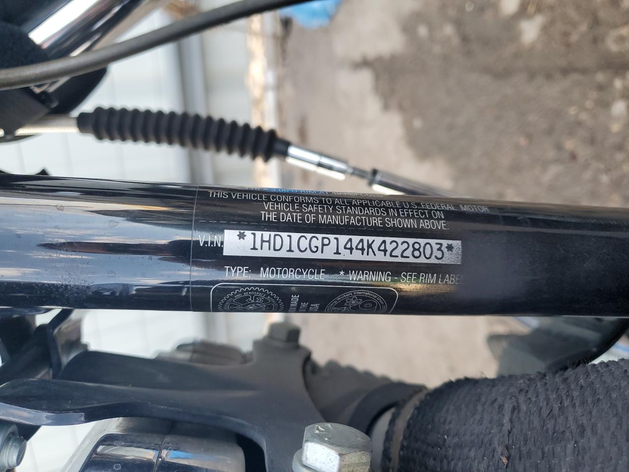 2004 Harley-Davidson Xl1200 C VIN: 1HD1CGP144K422803 Lot: 72995684