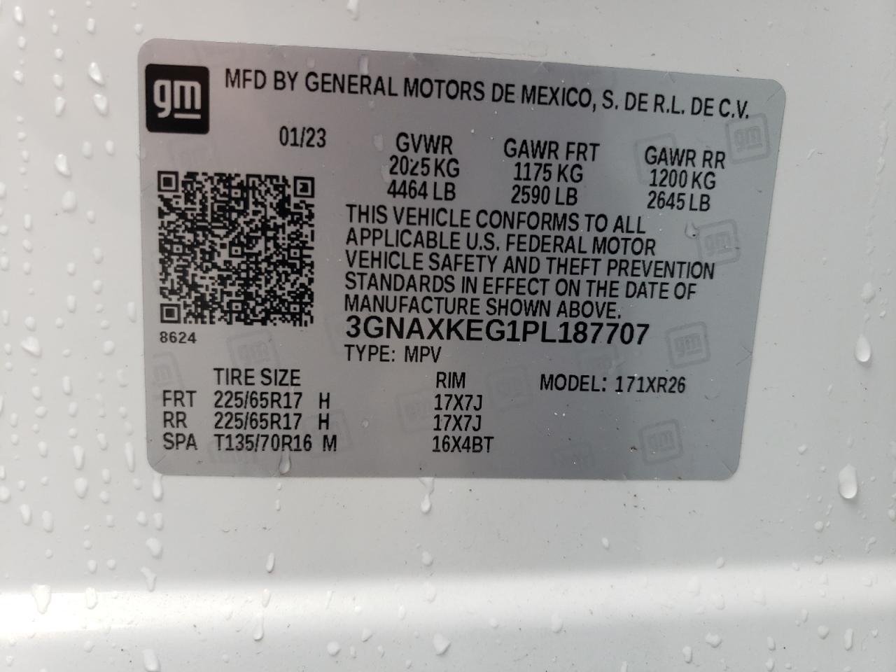 3GNAXKEG1PL187707 2023 CHEVROLET EQUINOX - Image 15