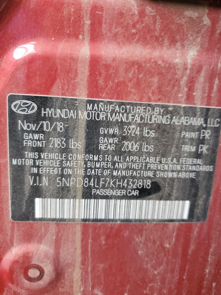 5NPD84LF7KH432818 2019 Hyundai Elantra Sel