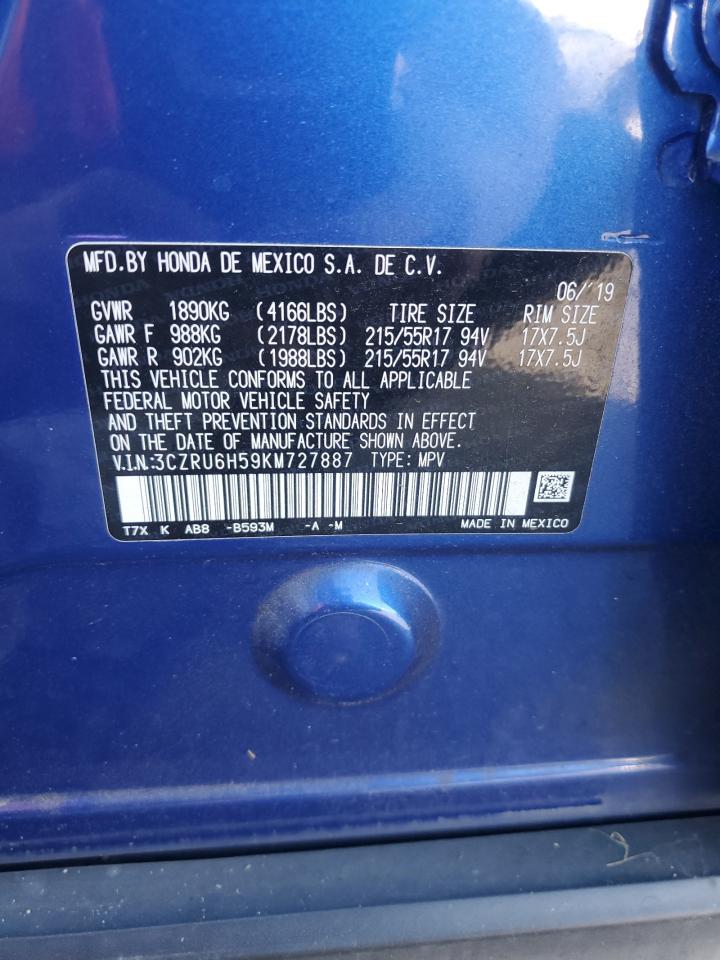 3CZRU6H59KM727887 2019 Honda Hr-V Ex