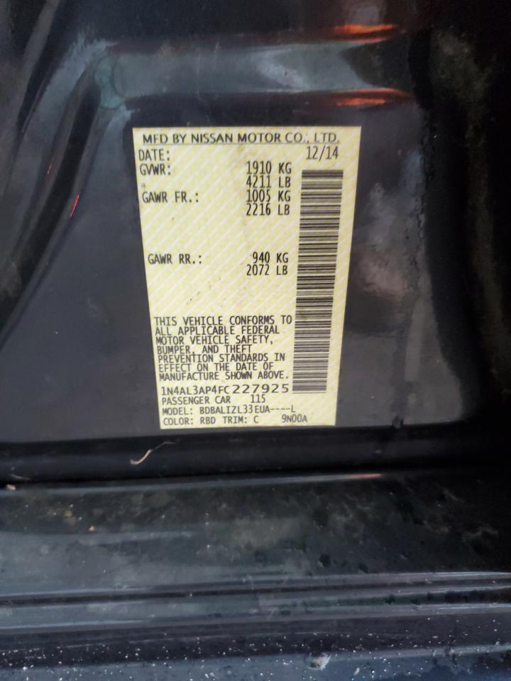 1N4AL3AP4FC227925 2015 Nissan Altima 2.5