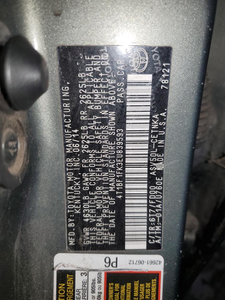 4T1BF1FK3EU839593 2014 Toyota Camry L