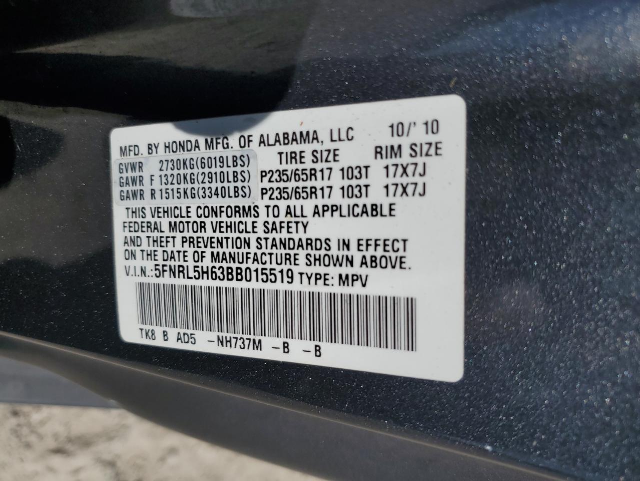 2011 Honda Odyssey - Image 15