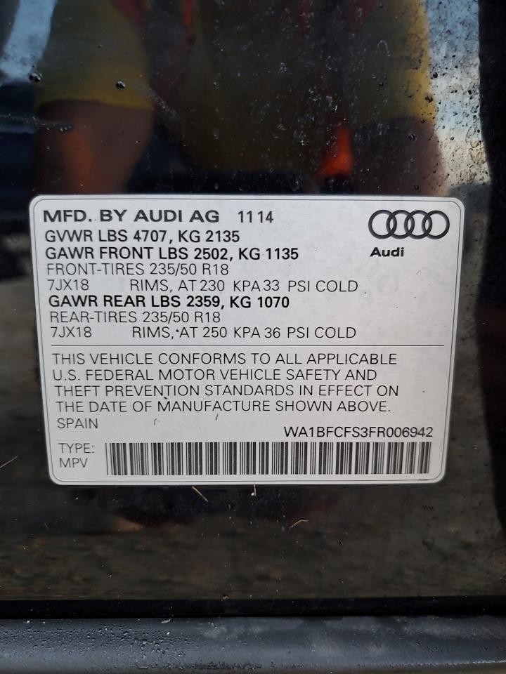 WA1BFCFS3FR006942 2015 Audi Q3 Premium Plus