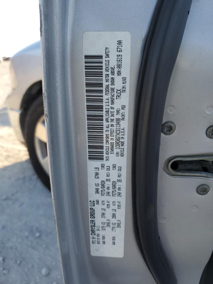 1C6RD6GTXCS113498 2012 Dodge Ram 1500 Slt