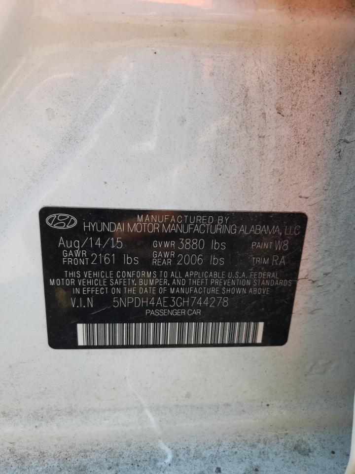 5NPDH4AE3GH744278 2016 HYUNDAI ELANTRA - Image 12