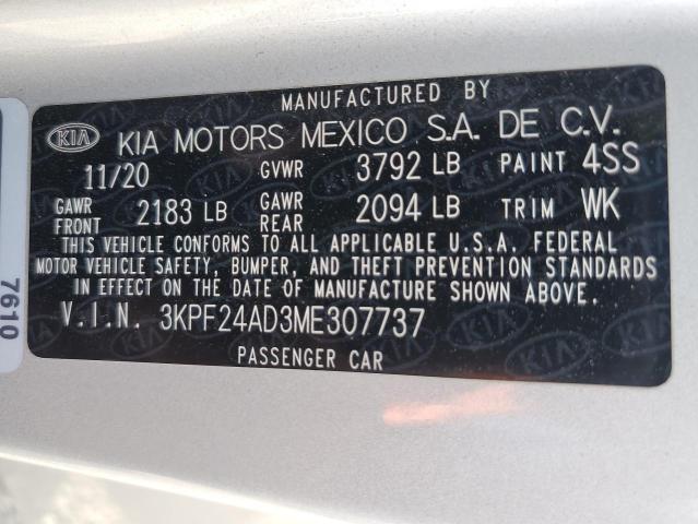 3KPF24AD3ME307737 Kia Forte FE 12