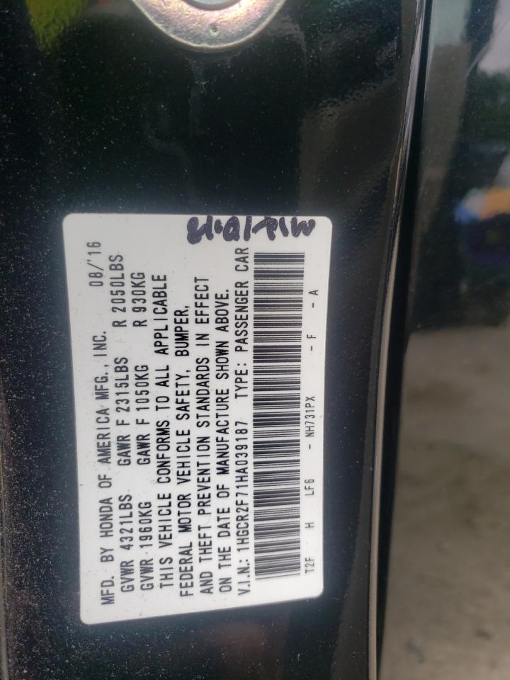 1HGCR2F71HA039187 2017 Honda Accord Ex