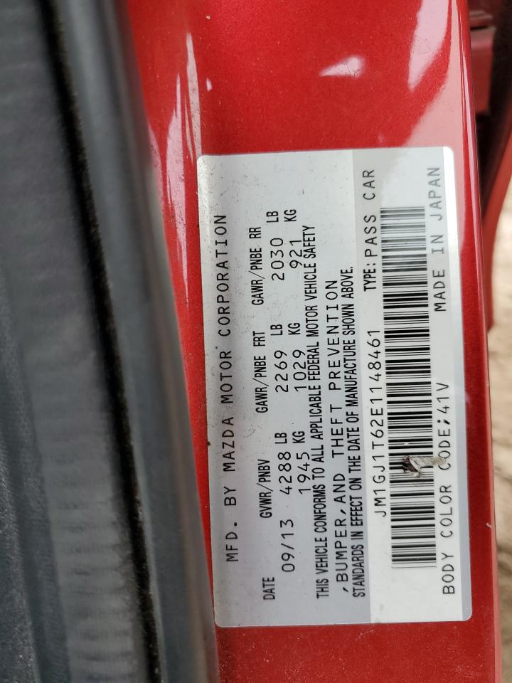 2014 Mazda 6 Touring VIN: JM1GJ1T62E1148461 Lot: 73631854