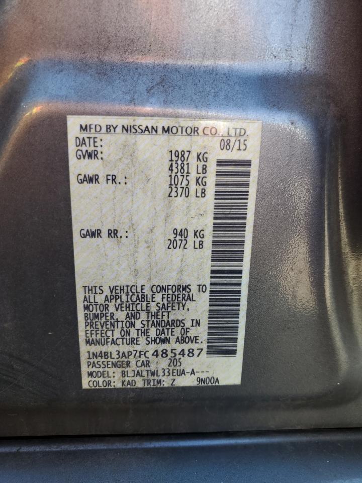 1N4BL3AP7FC485487 2015 Nissan Altima 3.5S