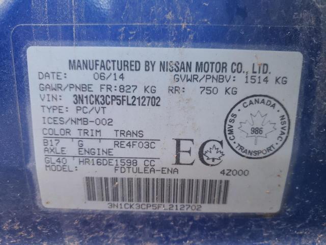 2015 NISSAN MICRA 