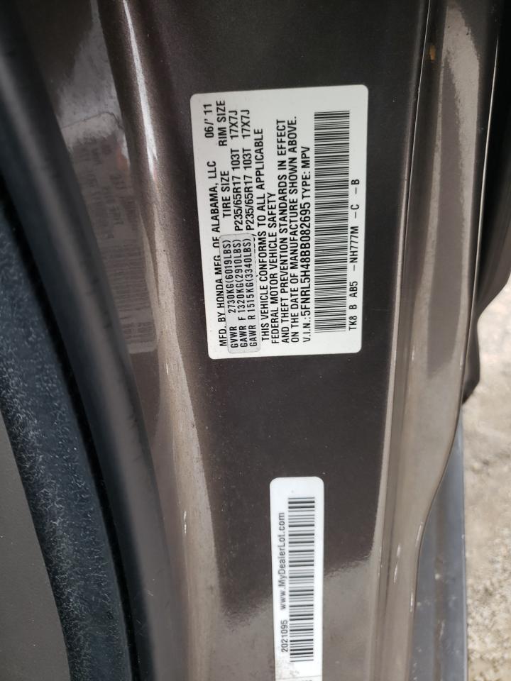 5FNRL5H48BB082695 2011 Honda Odyssey Ex