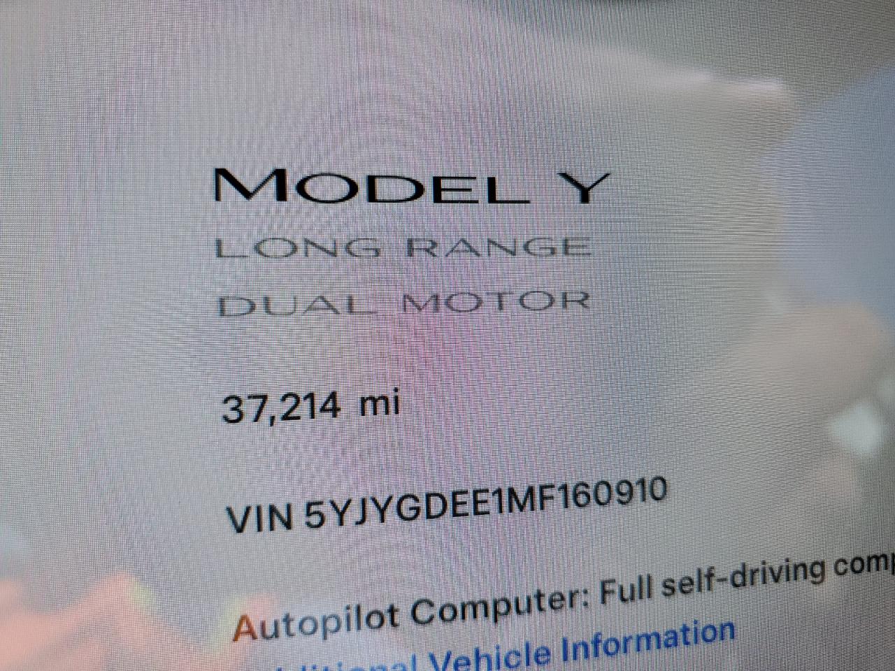 2021 Tesla Model Y VIN: 5YJYGDEE1MF160910 Lot: 73338644