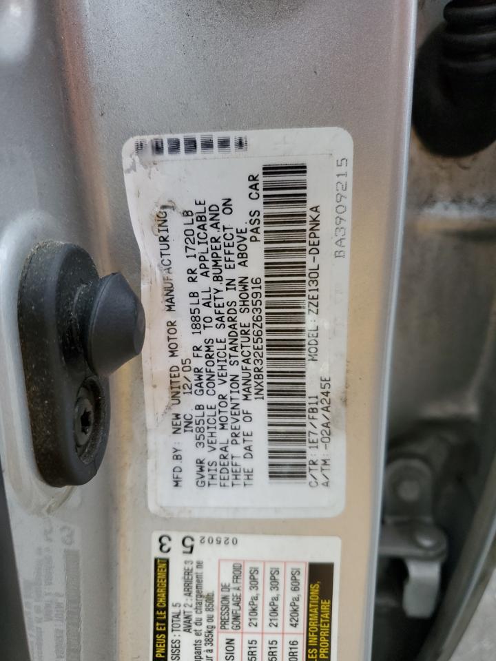 1NXBR32E56Z635916 2006 Toyota Corolla Ce