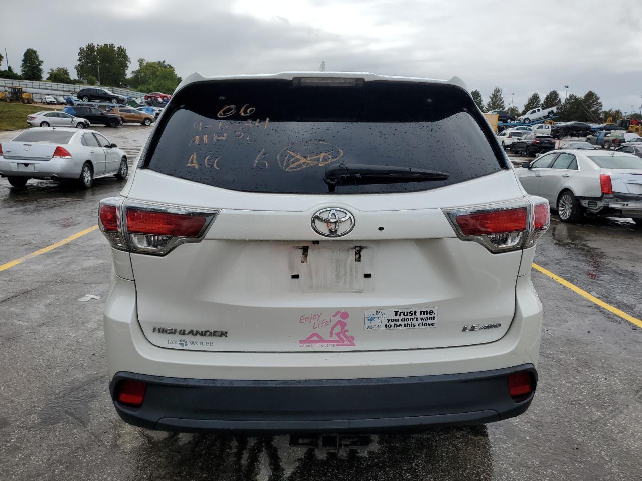 2015 Toyota Highlander Le VIN: 5TDBKRFH2FS196078 Lot: 72988104