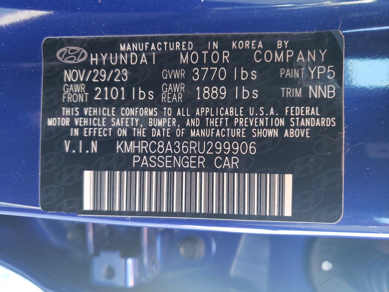 KMHRC8A36RU299906 2024 Hyundai Venue Sel