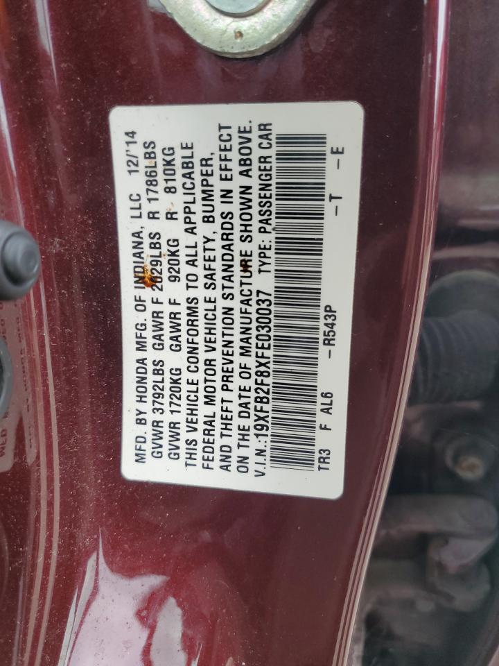 19XFB2F8XFE030037 2015 Honda Civic Ex