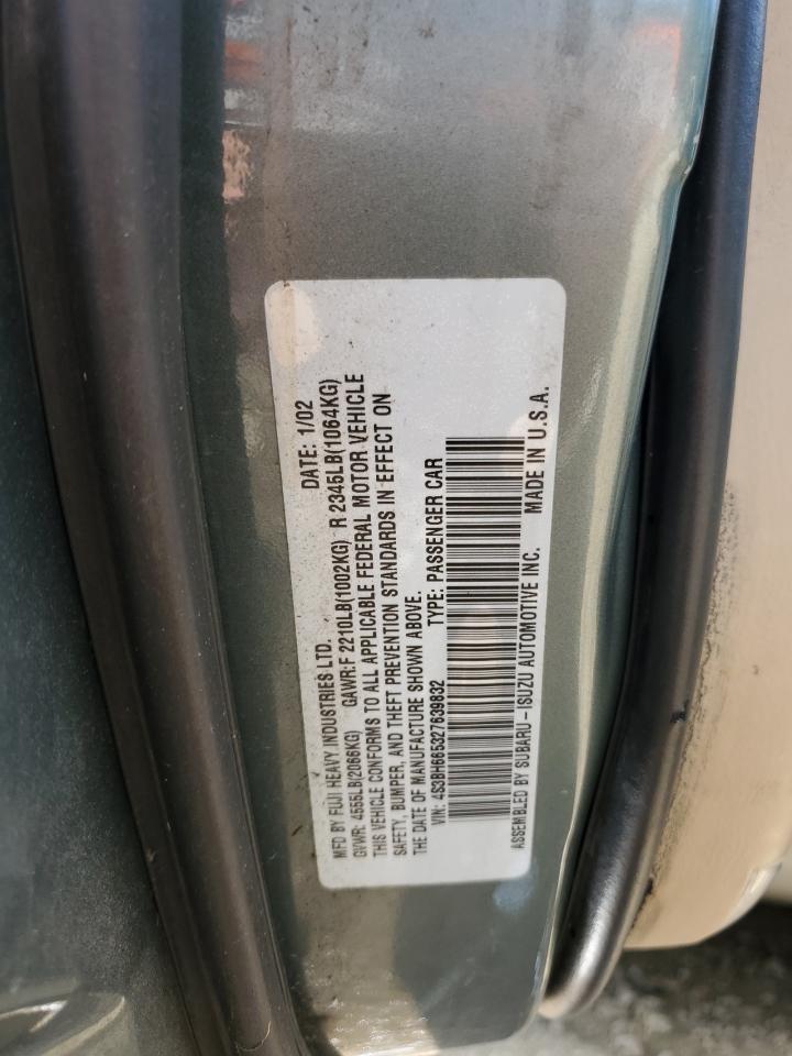 4S3BH806927650086 2002 Subaru Legacy Outback H6 3.0 Ll Bean