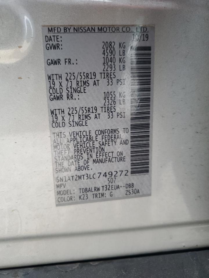 5N1AT2MT3LC749272 2020 NISSAN ROGUE - Image 14