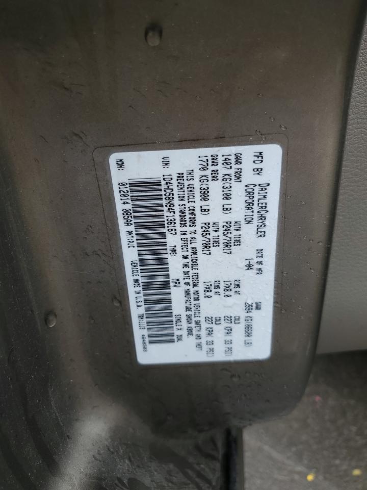 1D4HD58N94F136167 2004 Dodge Durango Limited