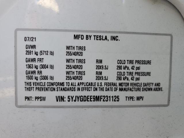 5YJYGDEE9MF231125 Tesla Model Y  13