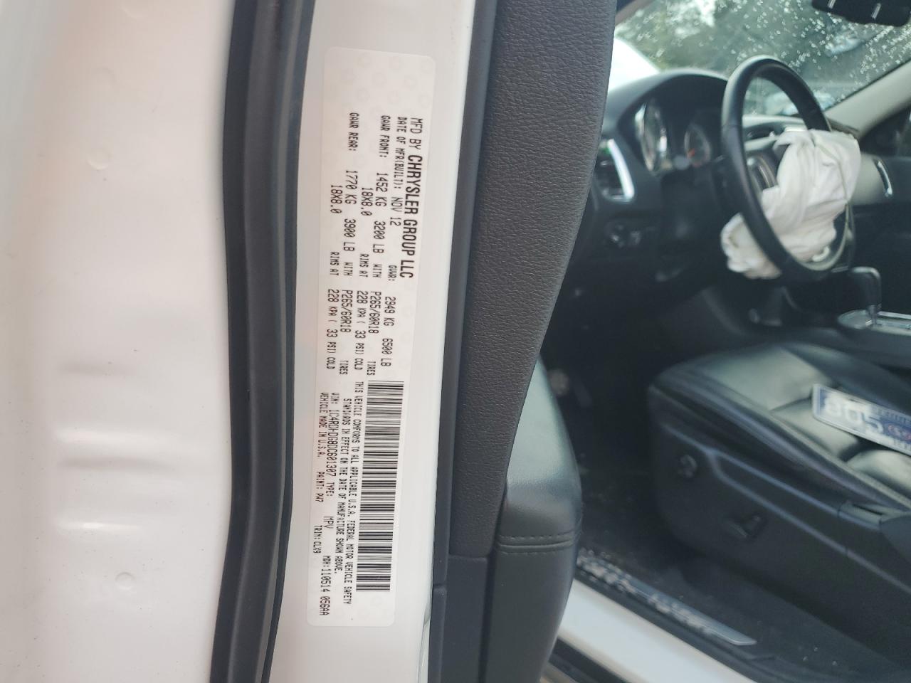 2013 Dodge Durango Crew VIN: 1C4RDHDG8DC601307 Lot: 72121824