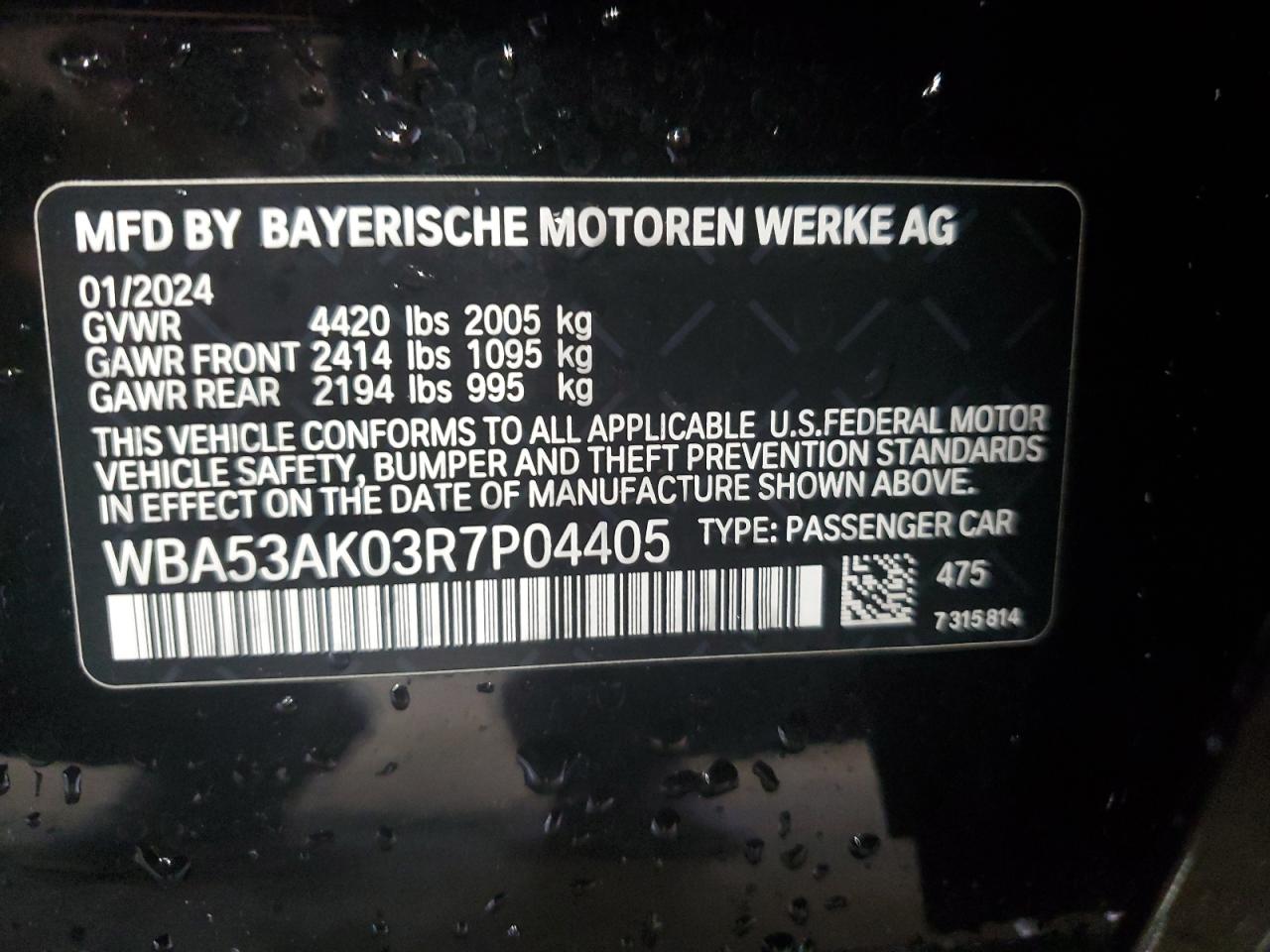 WBA53AK03R7P04405 BMW 2 Series 228I 12