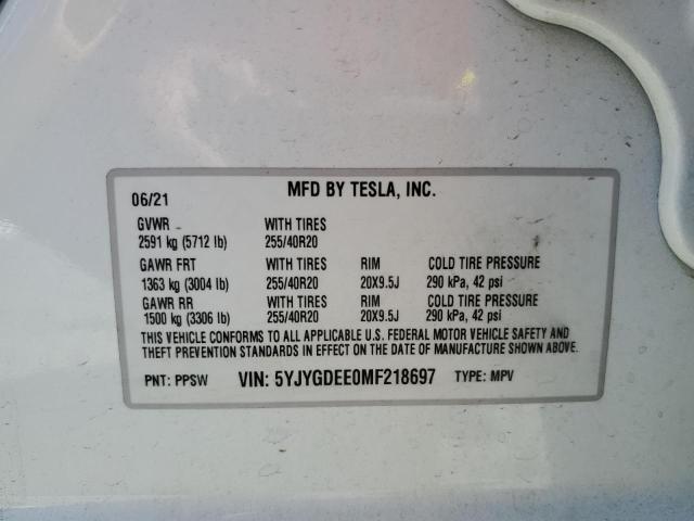 5YJYGDEE0MF218697 Tesla Model Y  14