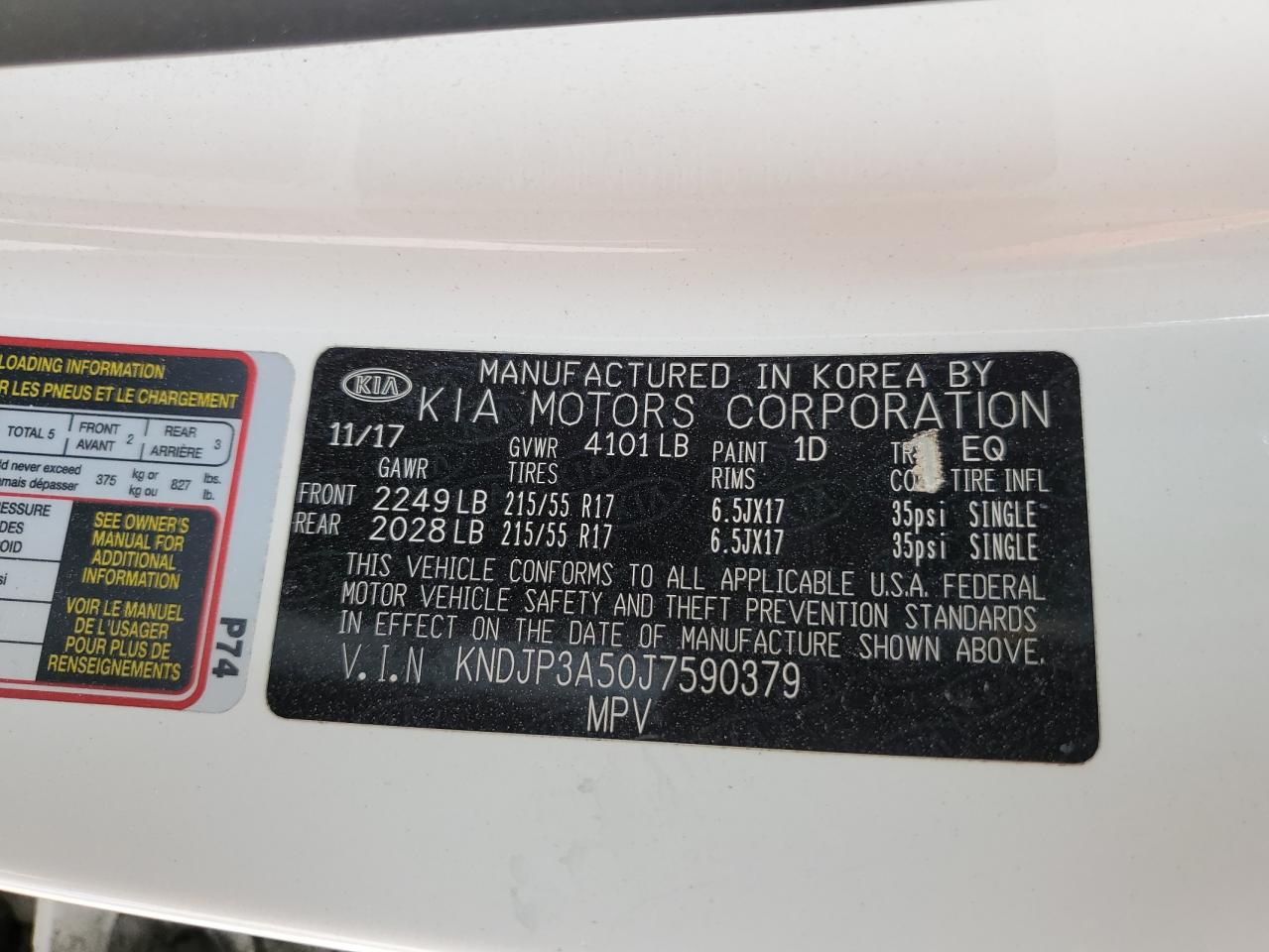 KNDJP3A50J7590379 2018 Kia Soul +