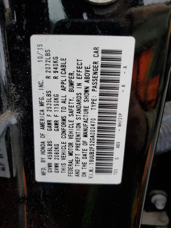 19UUB2F52GA000470 2016 Acura Tlx Tech