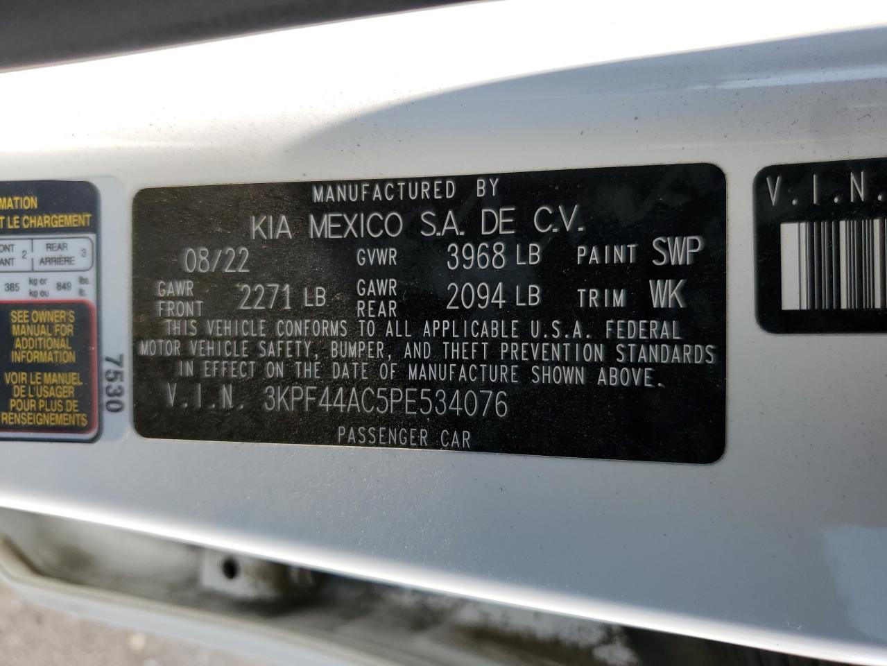 3KPF44AC5PE534076 2023 Kia Forte Gt