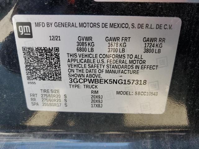 3GCPWBEK5NG157318 Chevrolet All Models SILVERADO 14