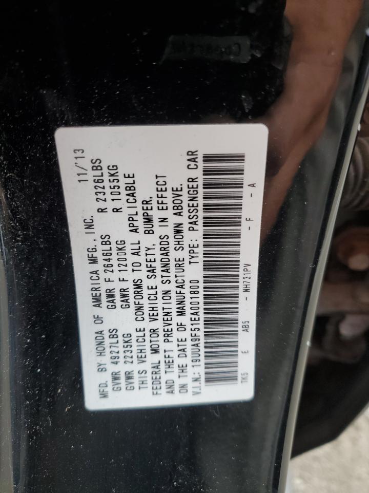 19UUA9F51EA001800 2014 Acura Tl Tech