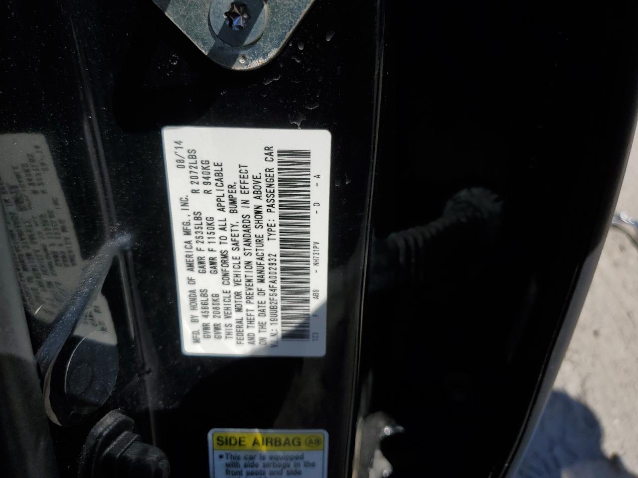 19UUB2F54FA002932 2015 Acura Tlx Tech