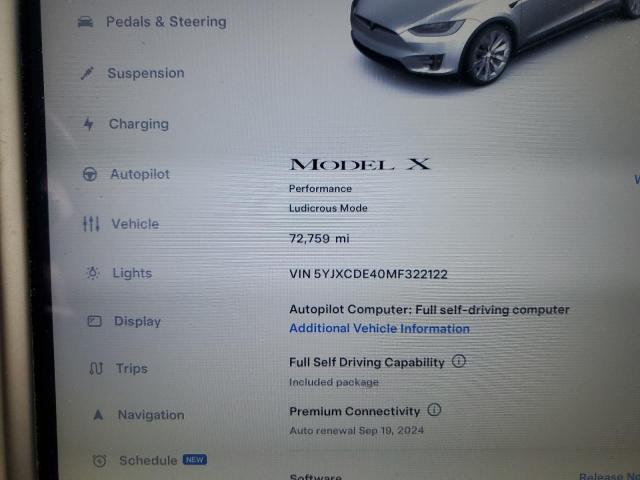 5YJXCDE40MF322122 Tesla Model X  9