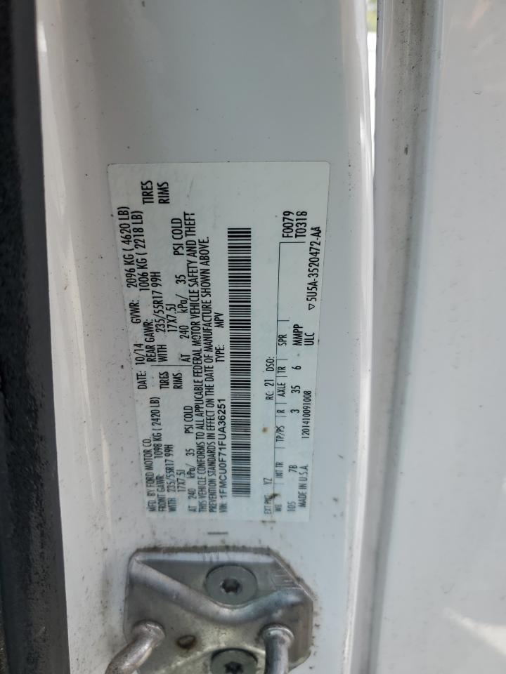 1FMCU0F71FUA36251 2015 FORD ESCAPE - Image 12