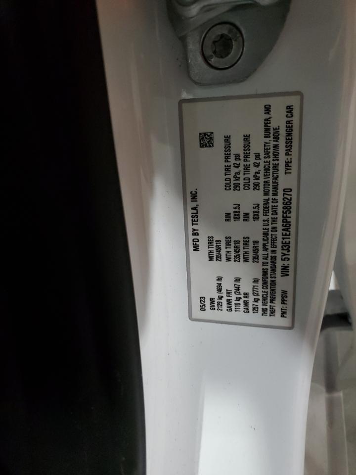 5YJ3E1EA6PF586270 2023 Tesla Model 3