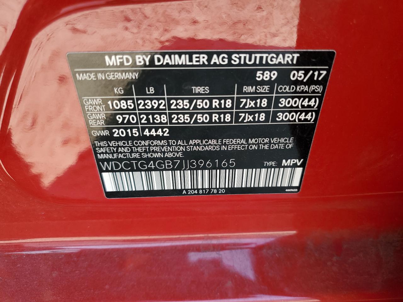 WDCTG4GB7JJ396165 2018 Mercedes-Benz Gla 250 4Matic