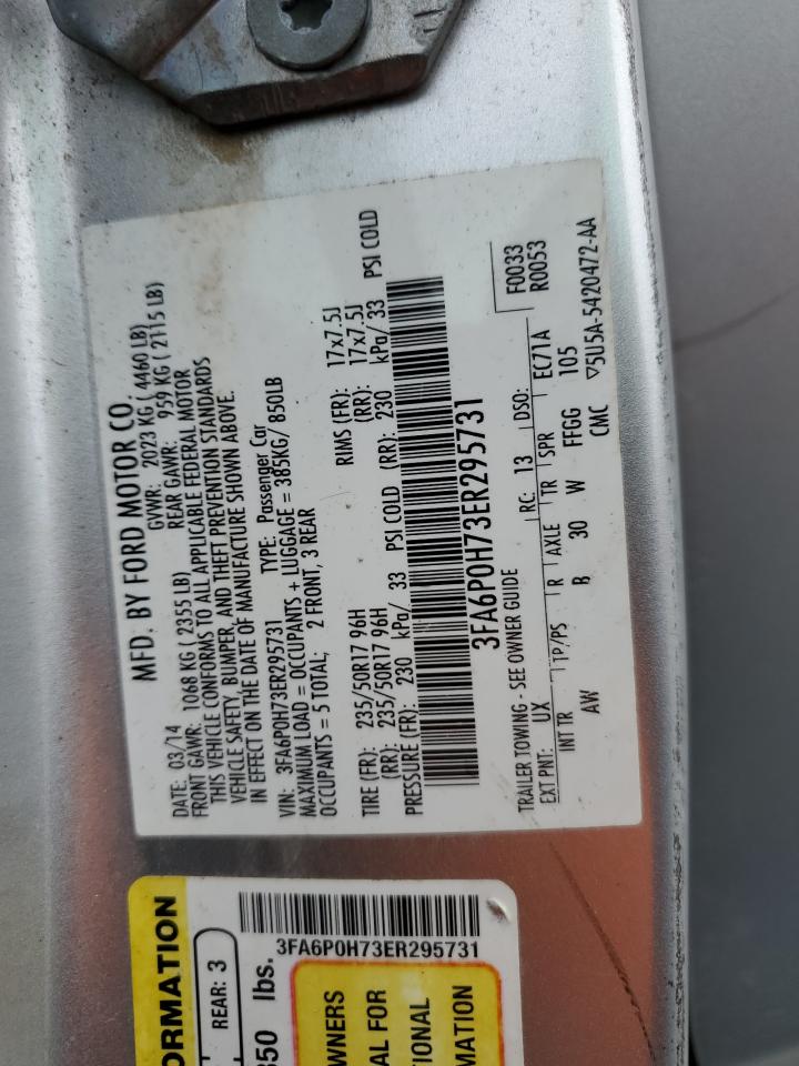 3FA6P0H73ER295731 2014 Ford Fusion Se