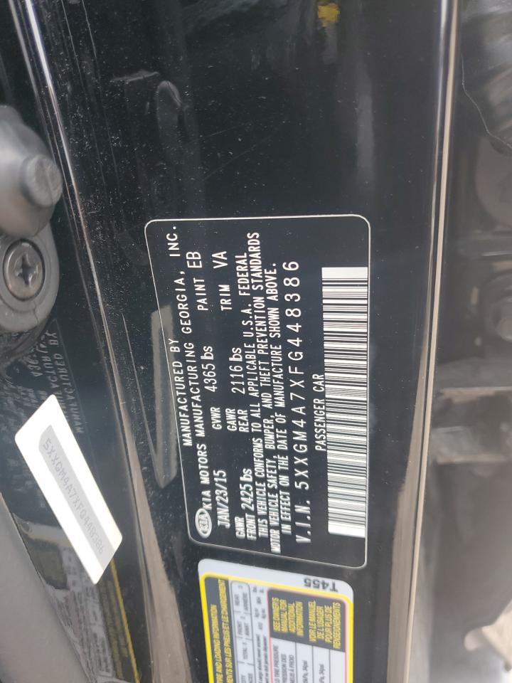 5XXGM4A7XFG448386 2015 Kia Optima Lx