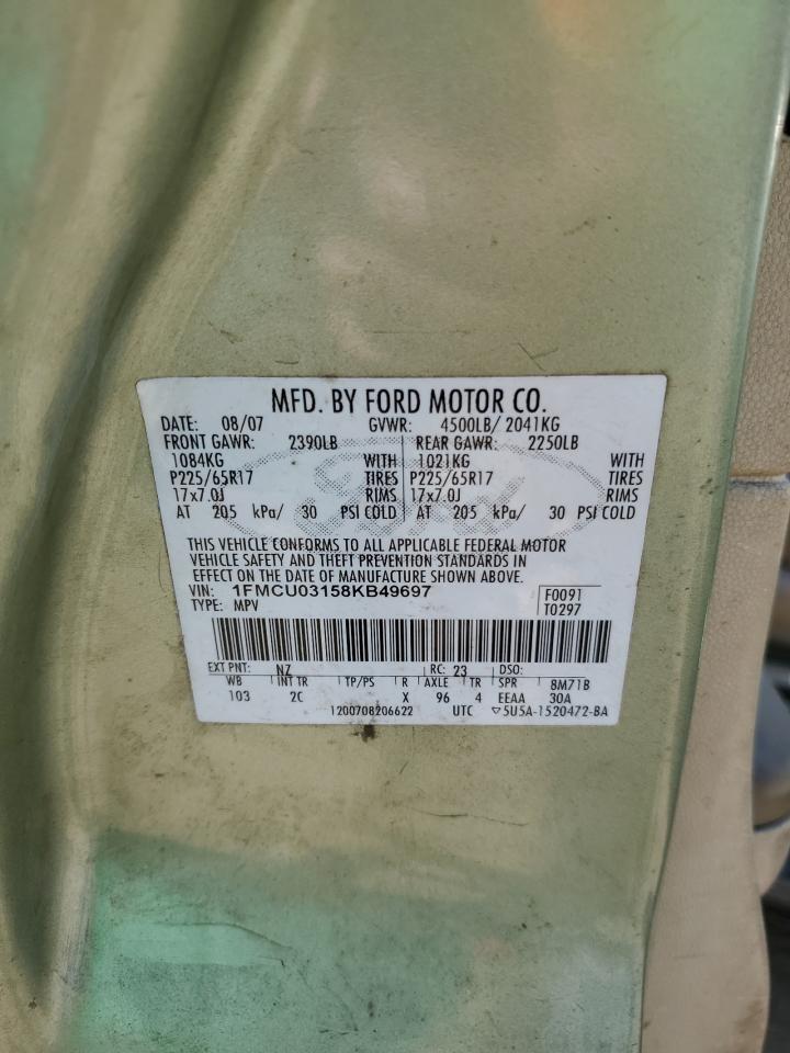 1FMCU03158KB49697 2008 Ford Escape Xlt