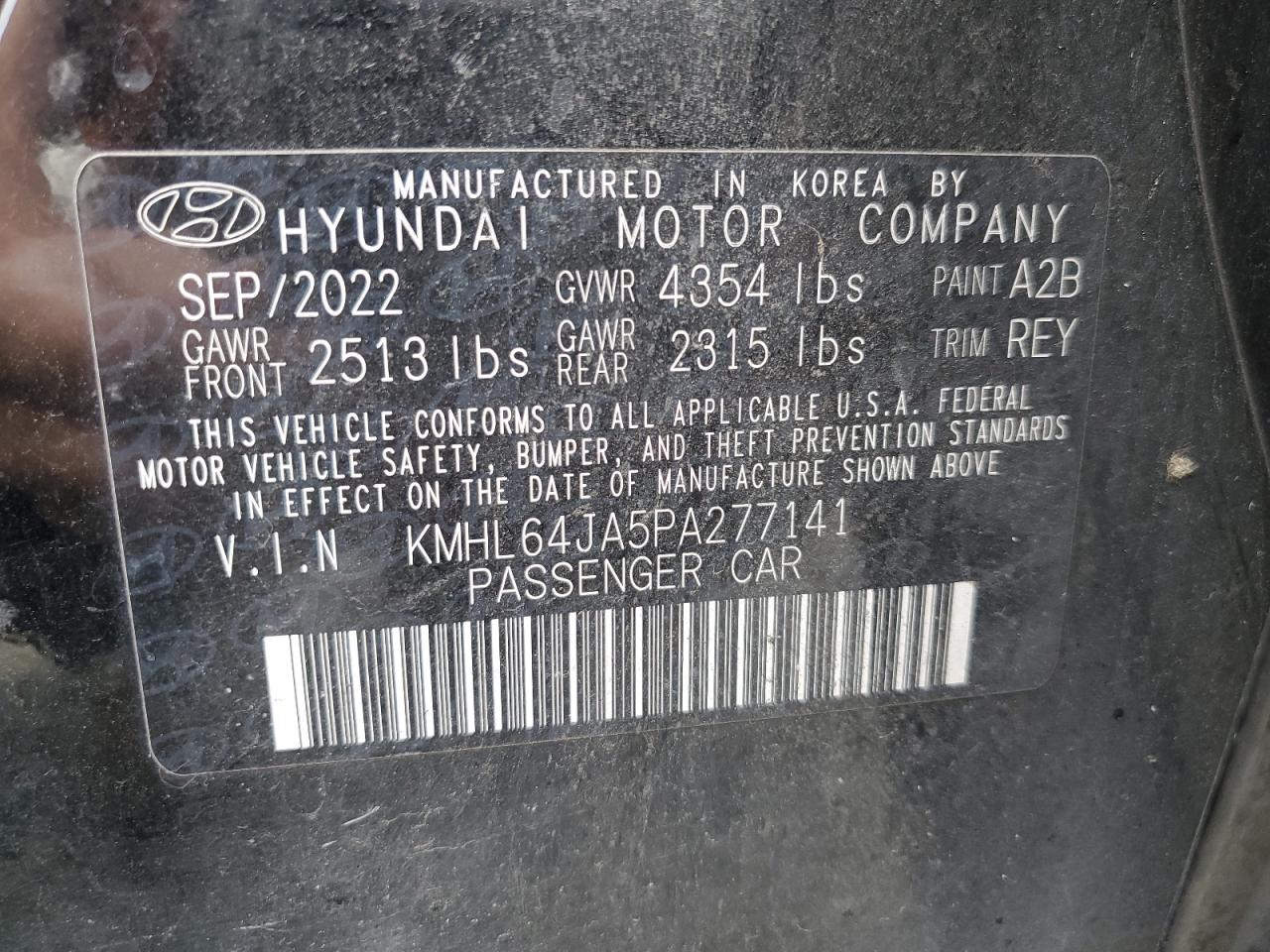 KMHL64JA5PA277141 2023 Hyundai Sonata Sel