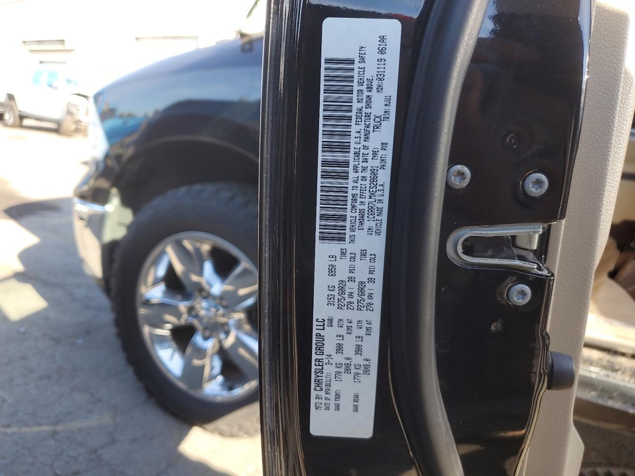 2014 Ram 1500 Slt VIN: 1C6RR7LMXES286091 Lot: 72407794