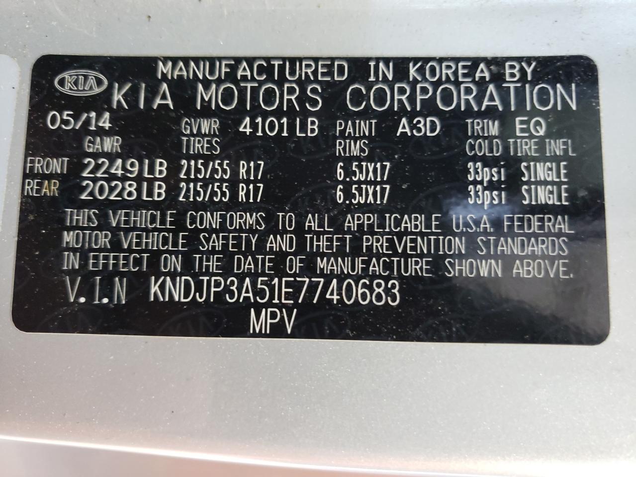 KNDJP3A51E7740683 2014 Kia Soul +