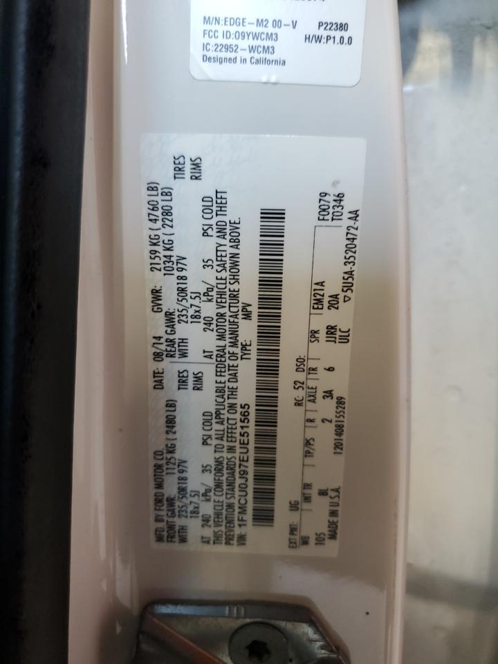 1FMCU0J97EUE51565 2014 Ford Escape Titanium