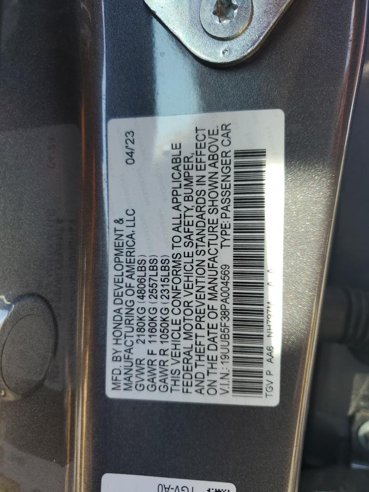 19UUB5F38PA004569 2023 Acura Tlx