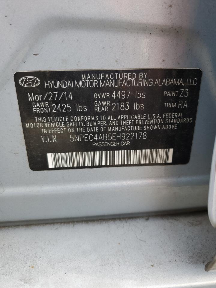 5NPEC4AB5EH922178 2014 Hyundai Sonata Se