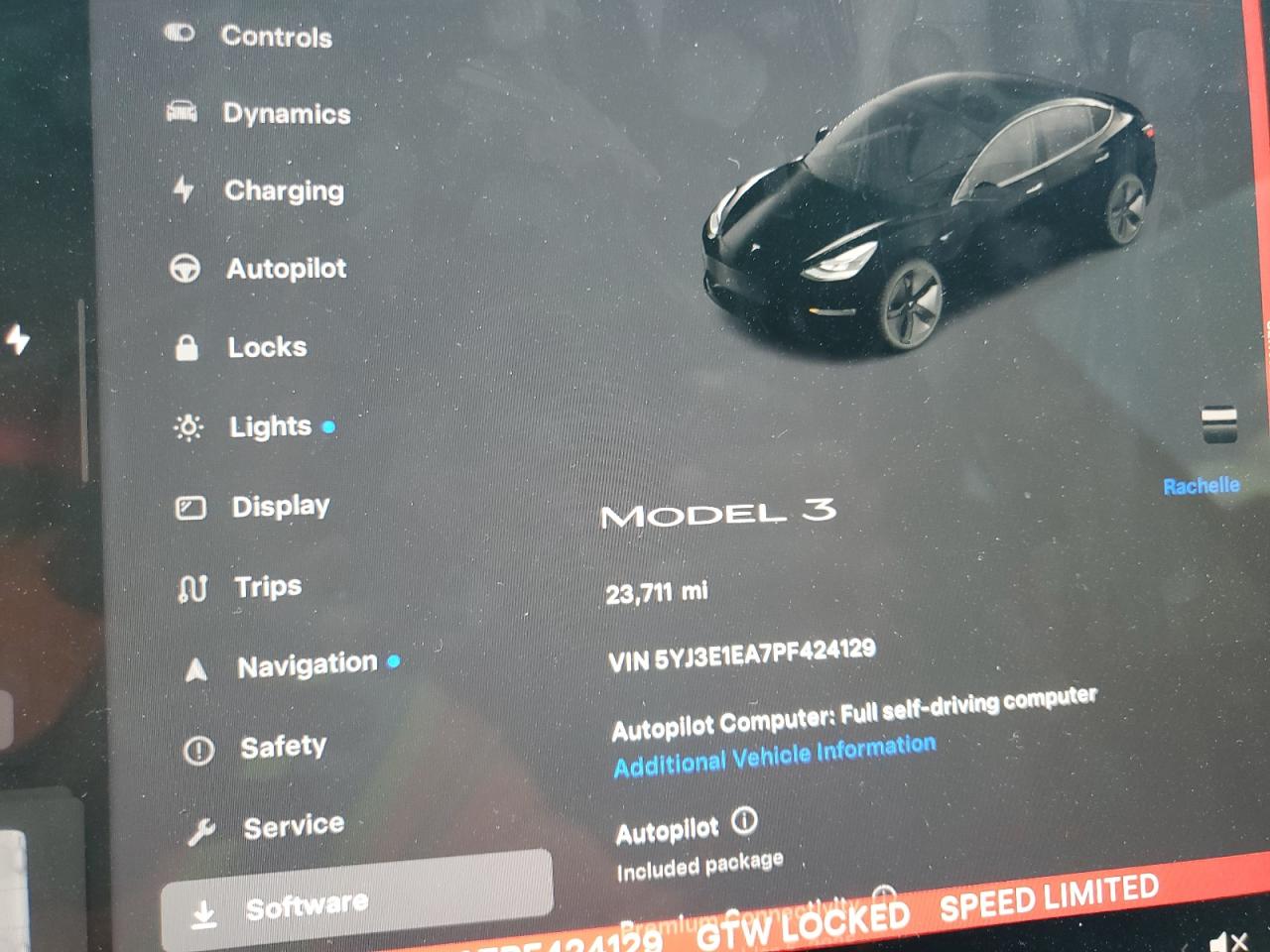 5YJ3E1EA7PF424129 2023 Tesla Model 3