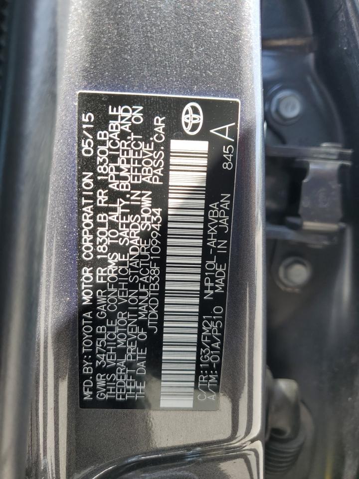 JTDKDTB38F1099434 2015 Toyota Prius C